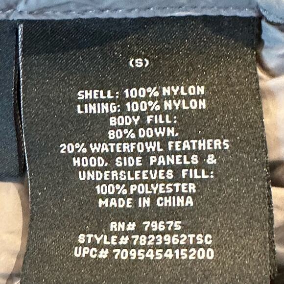 London Fog Lightweight Packable Gray Down Filled Hooded Full Zip Jacket Small - Picture 6 of 10